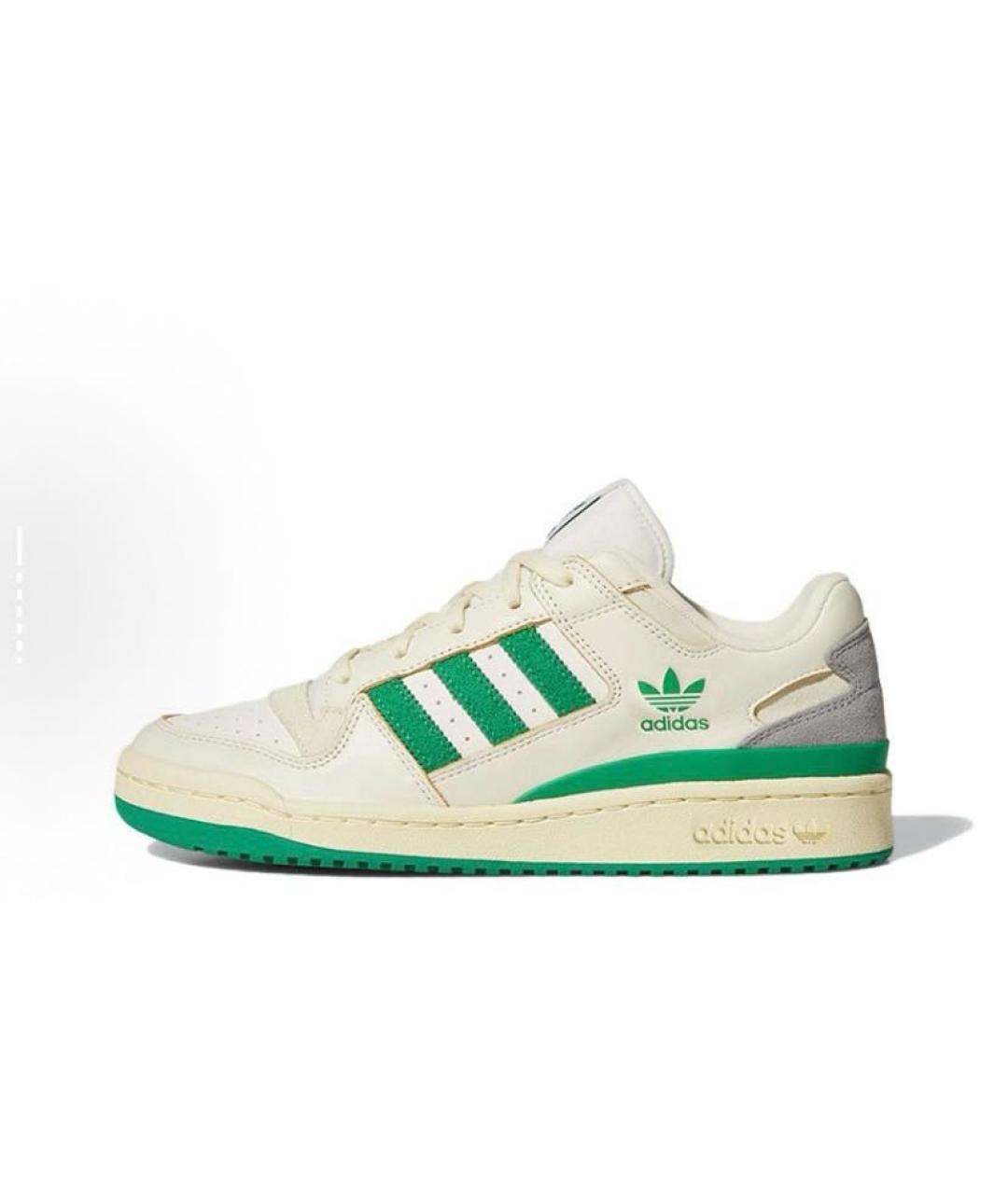 ADIDAS Бежевые кожаные низкие кроссовки / кеды, фото 3