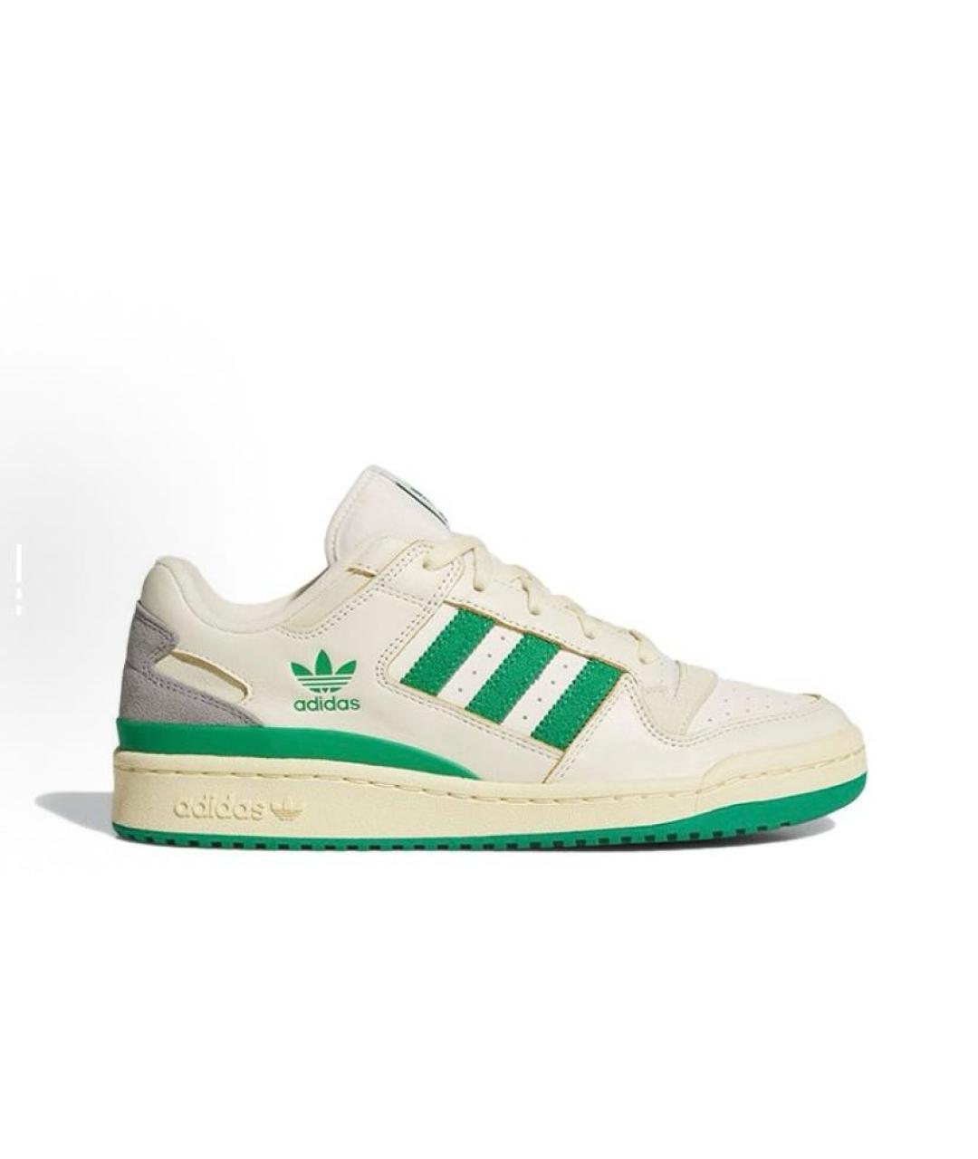 ADIDAS Бежевые кожаные низкие кроссовки / кеды, фото 6