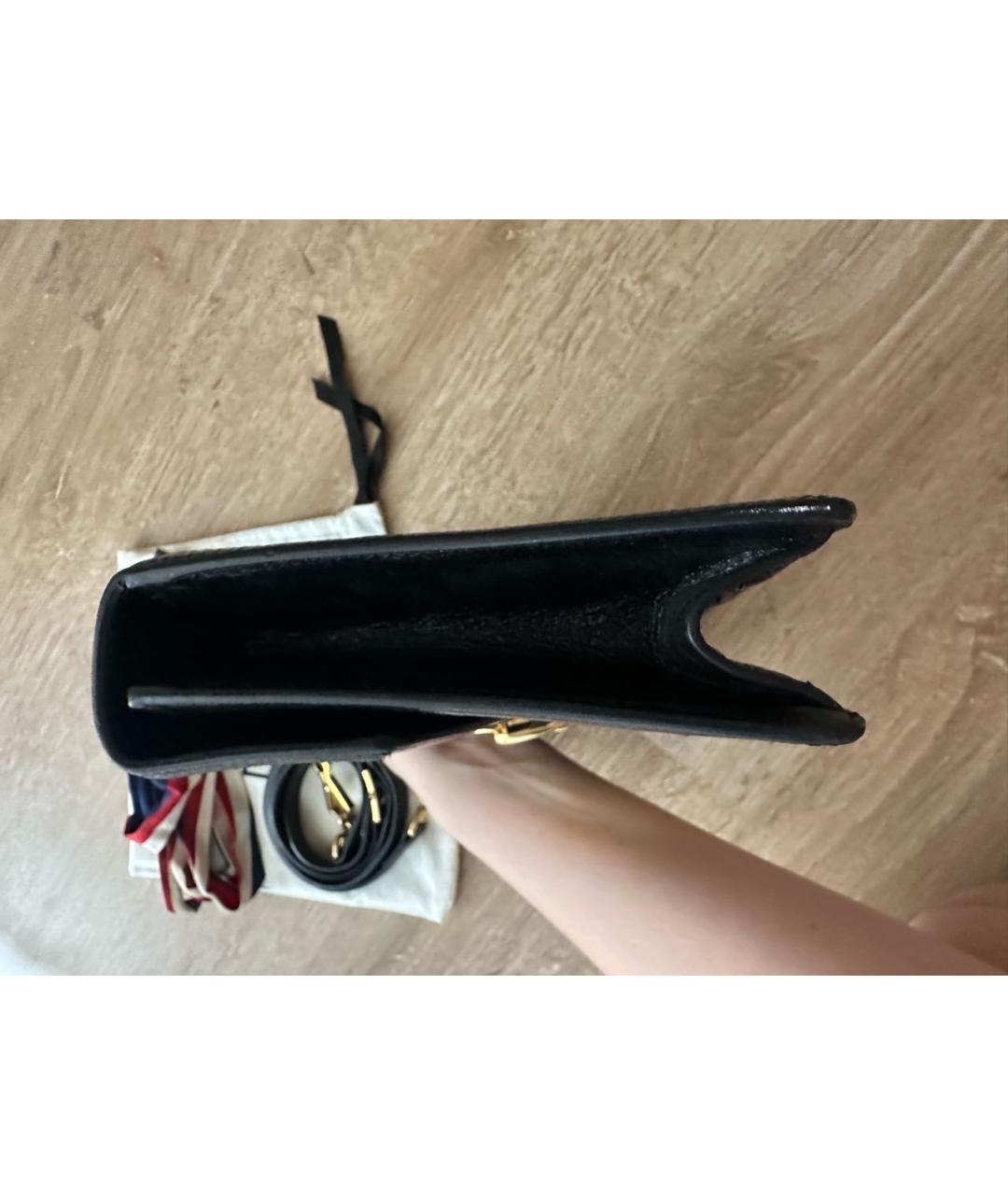 GUCCI Черная бархатная сумка через плечо, фото 3