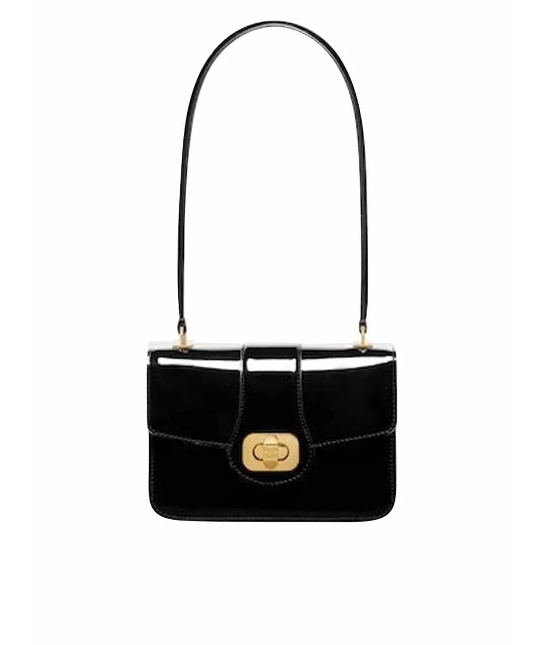 CELINE Черная сумка с короткими ручками из лакированной кожи, фото 1