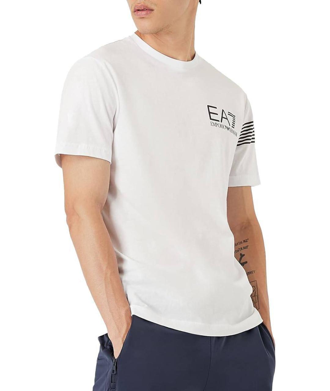 EMPORIO ARMANI Белая хлопковая футболка, фото 2