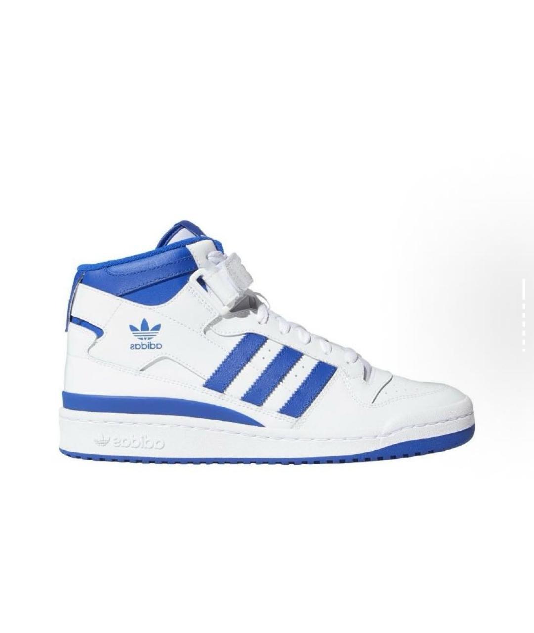 ADIDAS Белые кожаные высокие кроссовки / кеды, фото 6