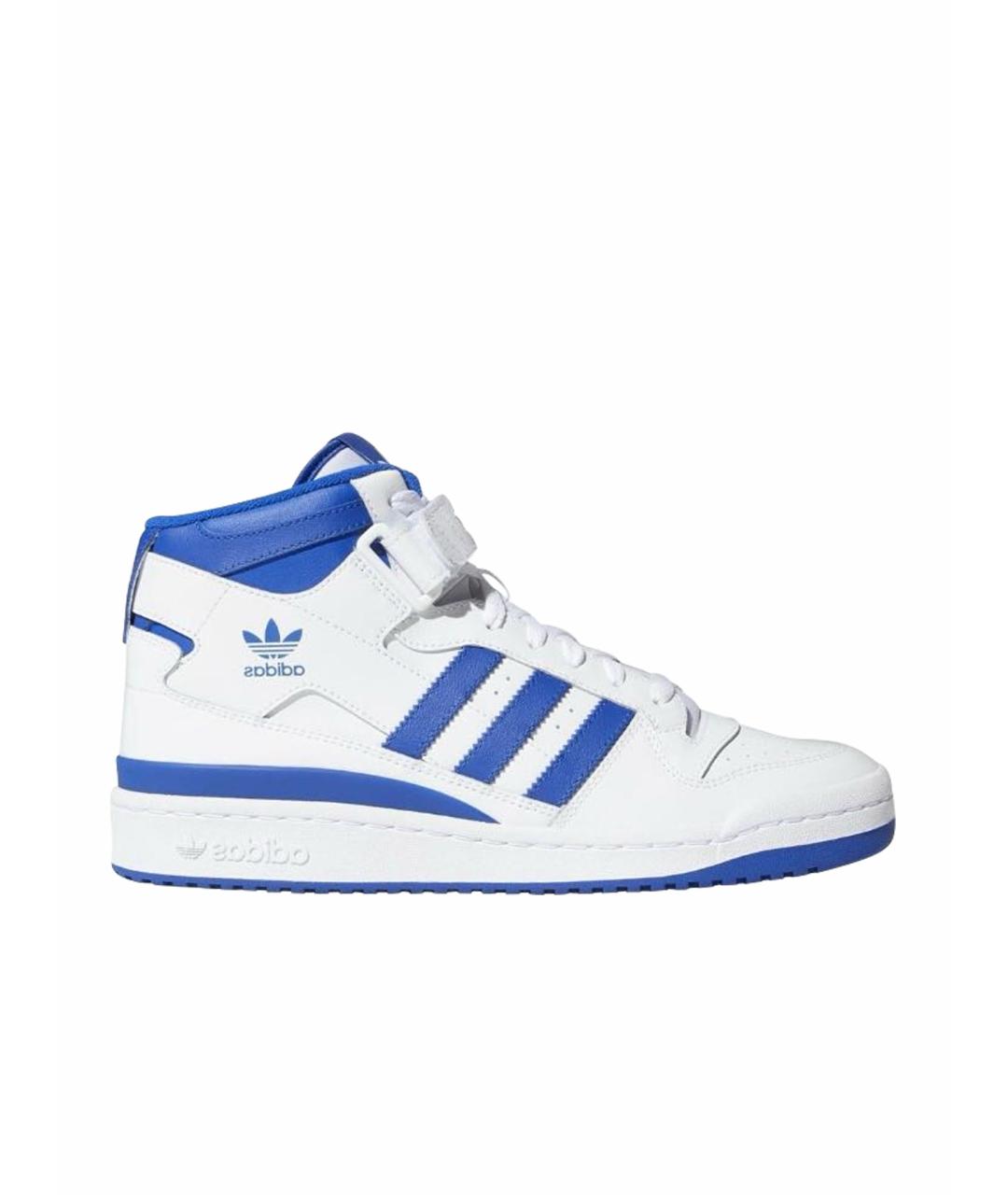 ADIDAS Белые кожаные высокие кроссовки / кеды, фото 1