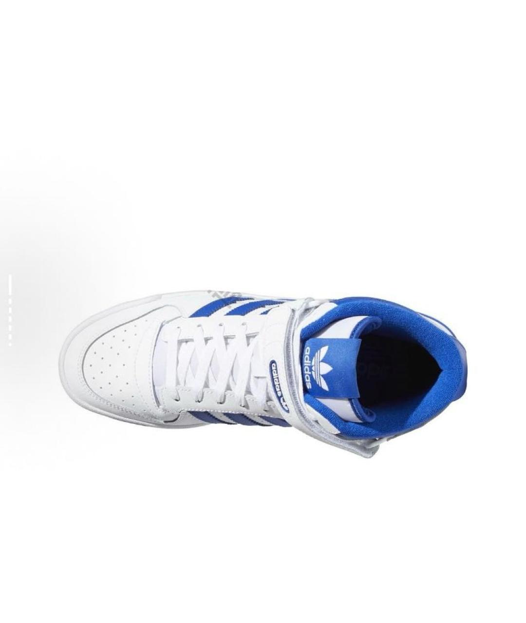 ADIDAS Белые кожаные высокие кроссовки / кеды, фото 4
