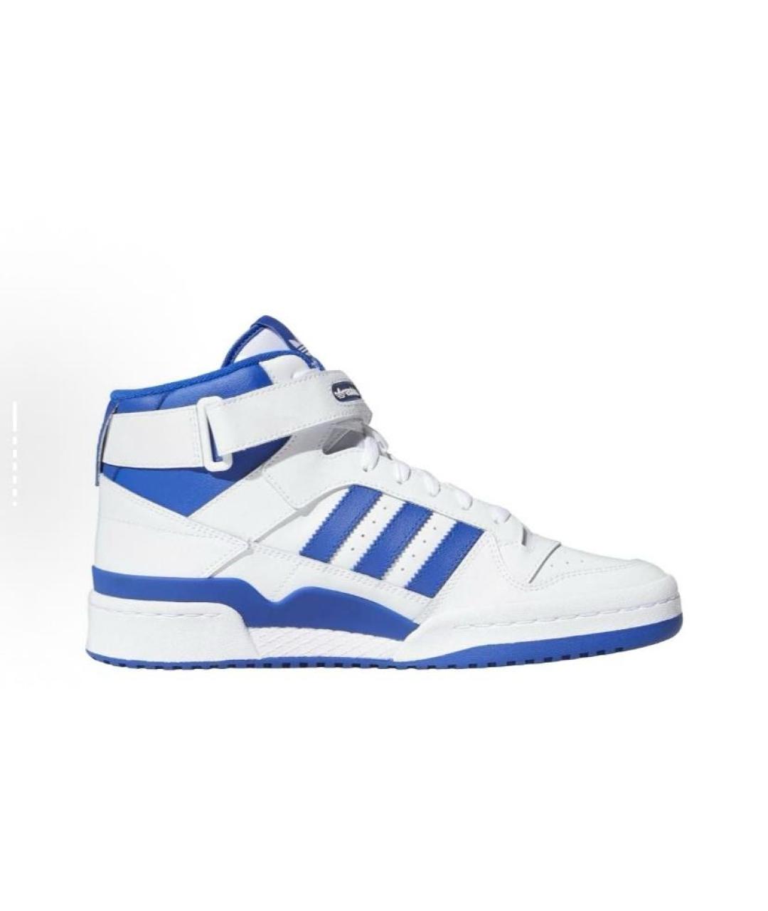 ADIDAS Белые кожаные высокие кроссовки / кеды, фото 3