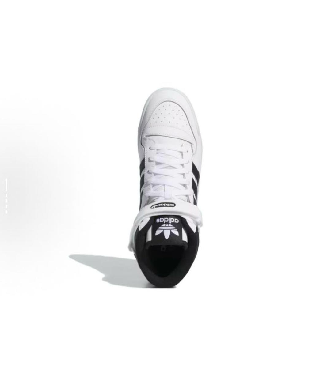 ADIDAS Белые кожаные высокие кроссовки / кеды, фото 3