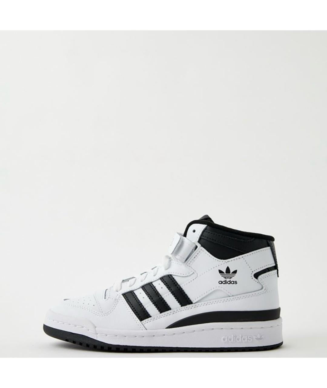ADIDAS Белые кожаные высокие кроссовки / кеды, фото 2