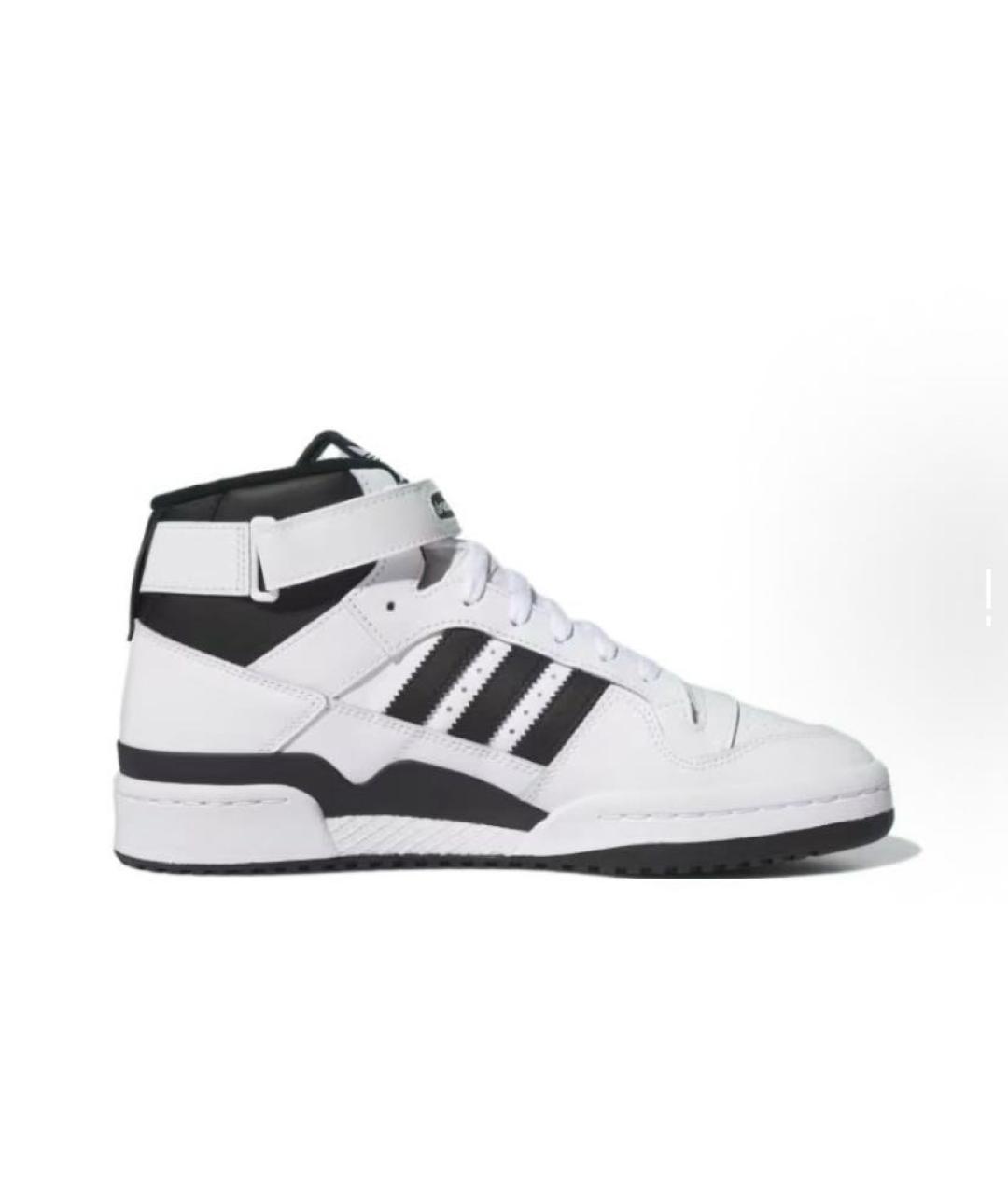 ADIDAS Белые кожаные высокие кроссовки / кеды, фото 5