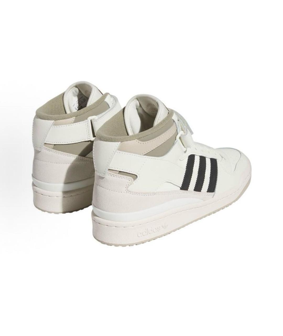 ADIDAS Бежевые кожаные высокие кроссовки / кеды, фото 5