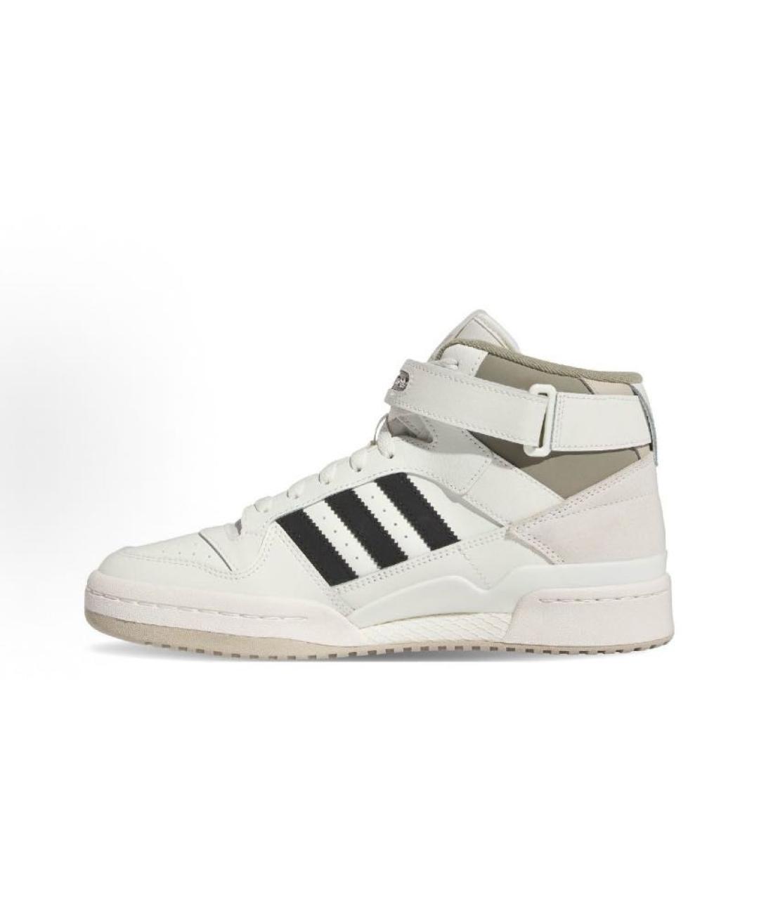 ADIDAS Бежевые кожаные высокие кроссовки / кеды, фото 3