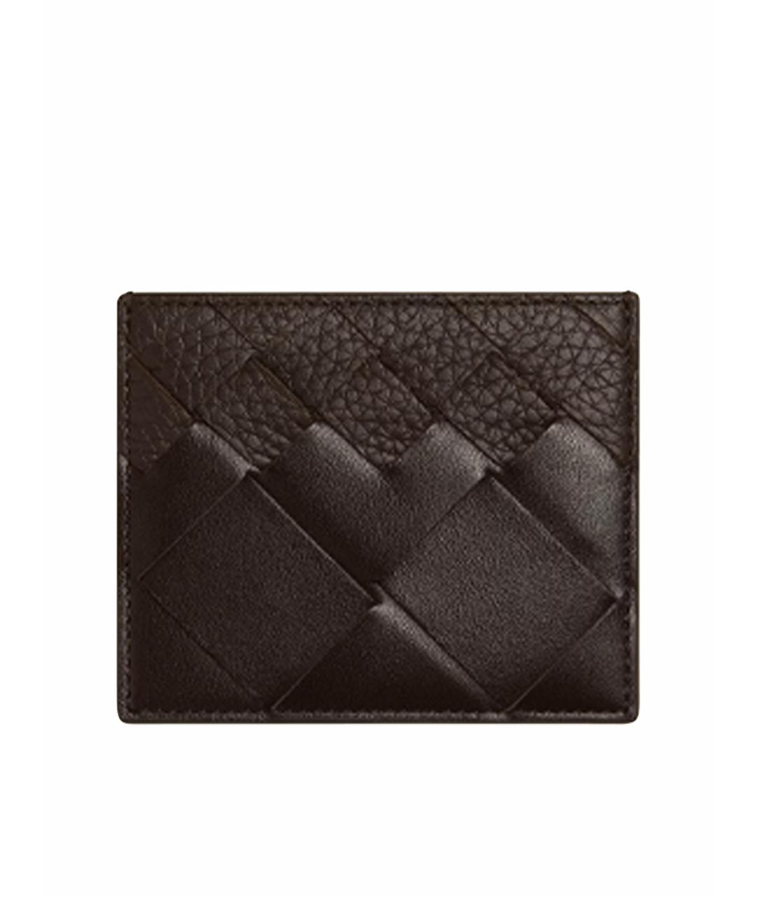 BOTTEGA VENETA Коричневый кожаный кардхолдер, фото 1