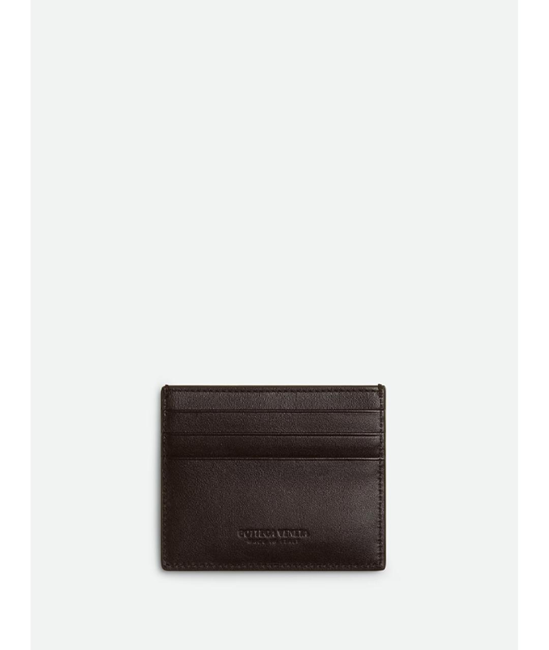 BOTTEGA VENETA Коричневый кожаный кардхолдер, фото 2