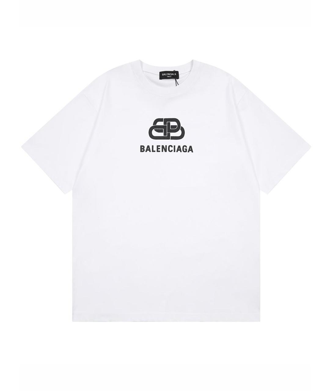 BALENCIAGA Белая хлопковая футболка, фото 1