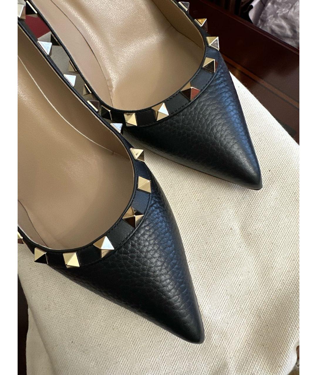 VALENTINO Черные кожаные туфли, фото 7