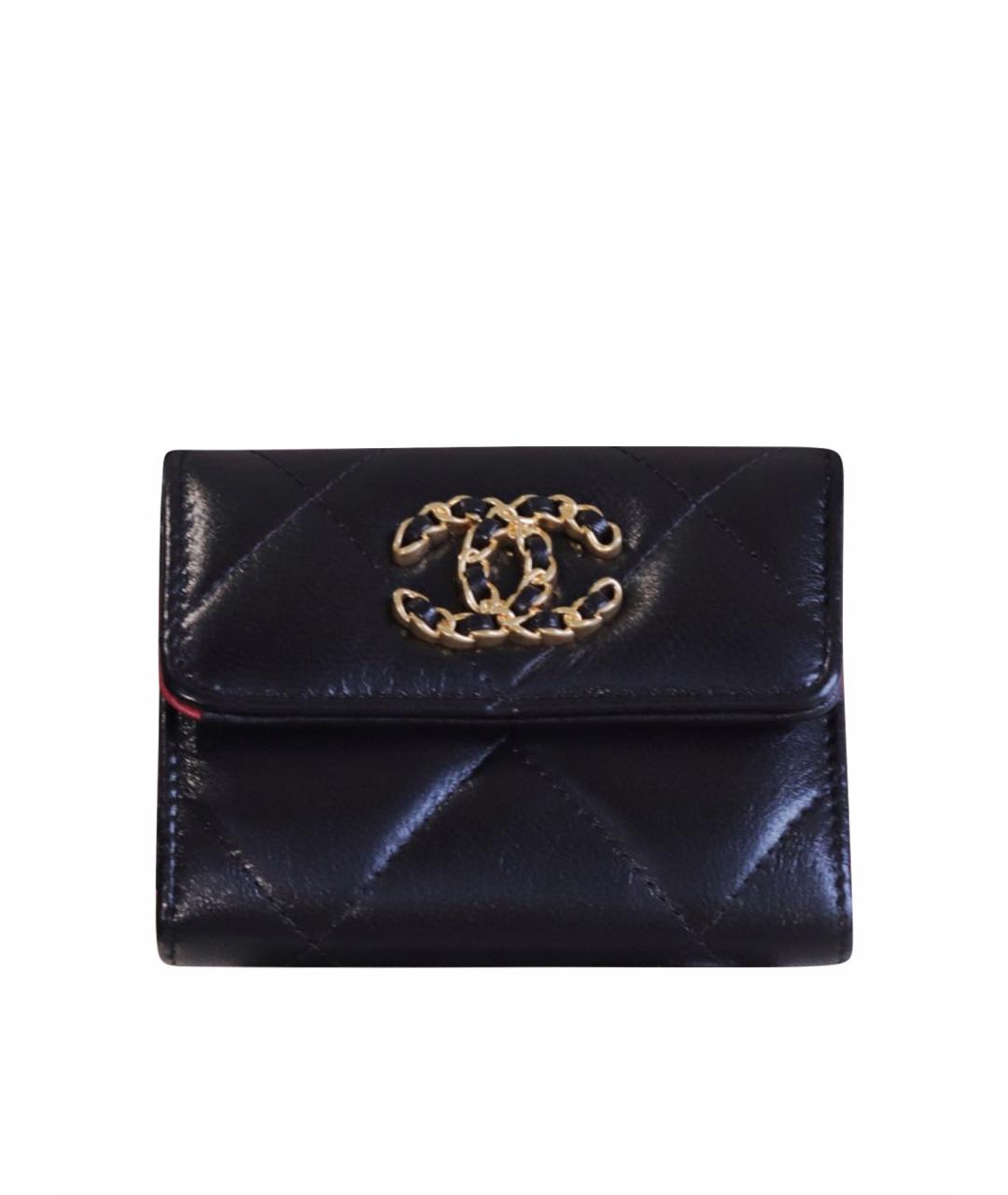 CHANEL Черный кожаный кошелек, фото 1