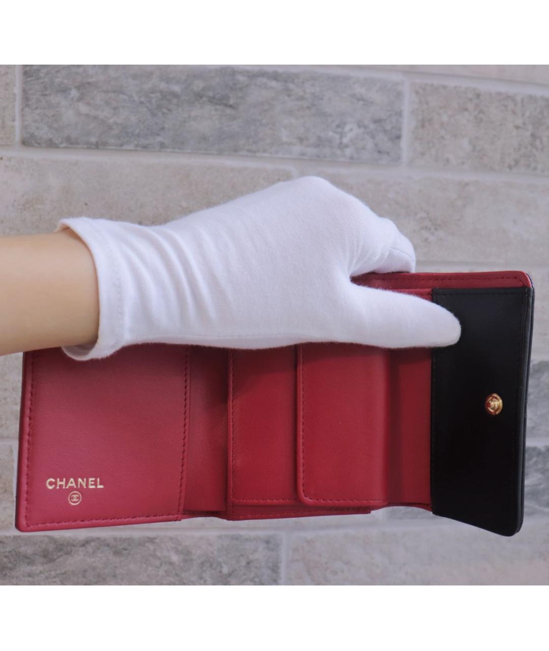 CHANEL Черный кожаный кошелек, фото 5