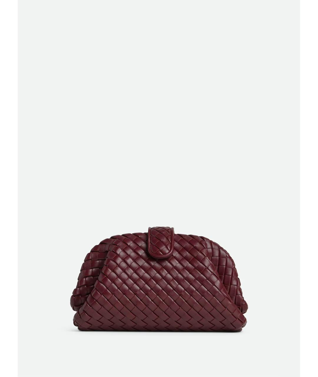 BOTTEGA VENETA Бордовая кожаная сумка через плечо, фото 2