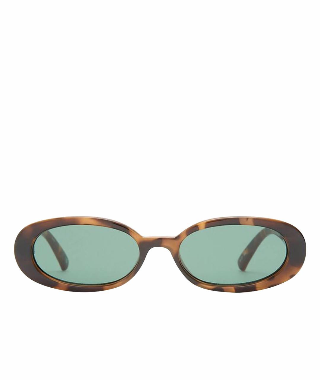 LE SPECS Коричневые пластиковые солнцезащитные очки, фото 1