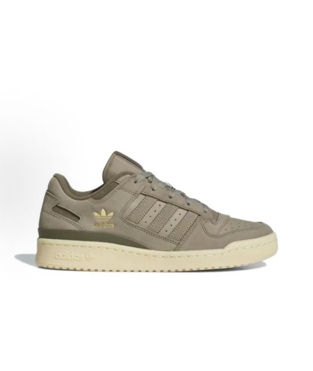 ADIDAS Хаки кожаные низкие кроссовки / кеды, фото 7
