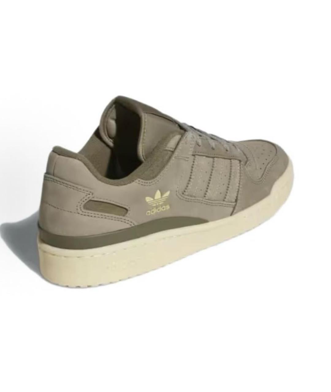 ADIDAS Хаки кожаные низкие кроссовки / кеды, фото 4