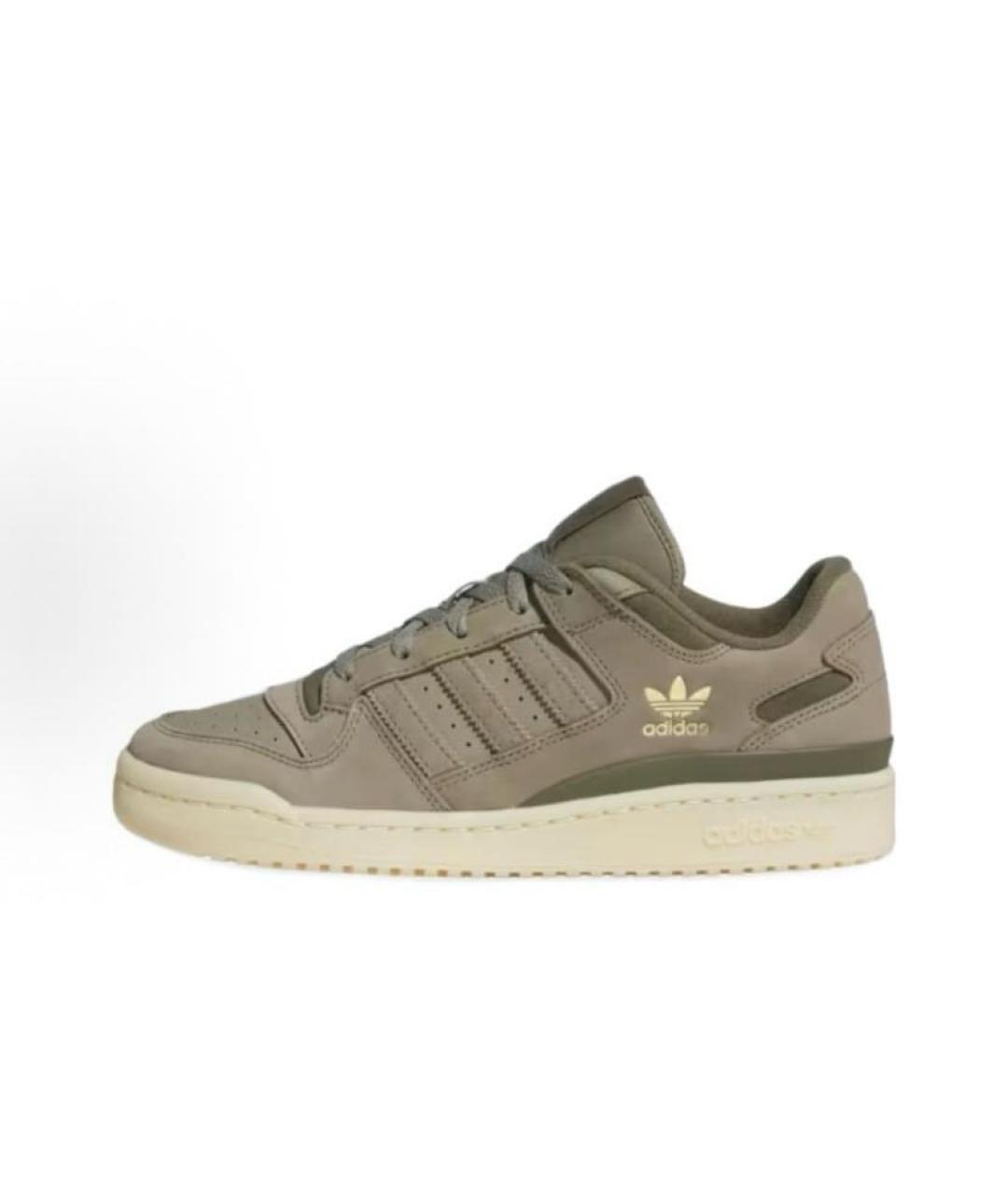 ADIDAS Хаки кожаные низкие кроссовки / кеды, фото 3