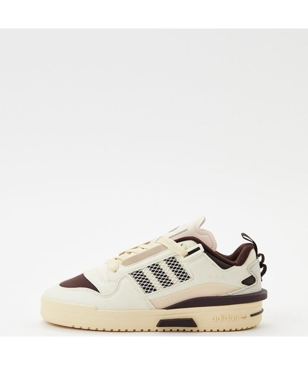 ADIDAS Бежевые кожаные низкие кроссовки / кеды, фото 2