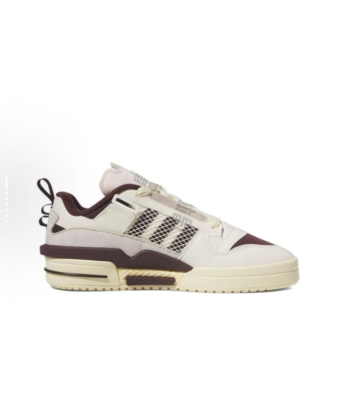 ADIDAS Бежевые кожаные низкие кроссовки / кеды, фото 3