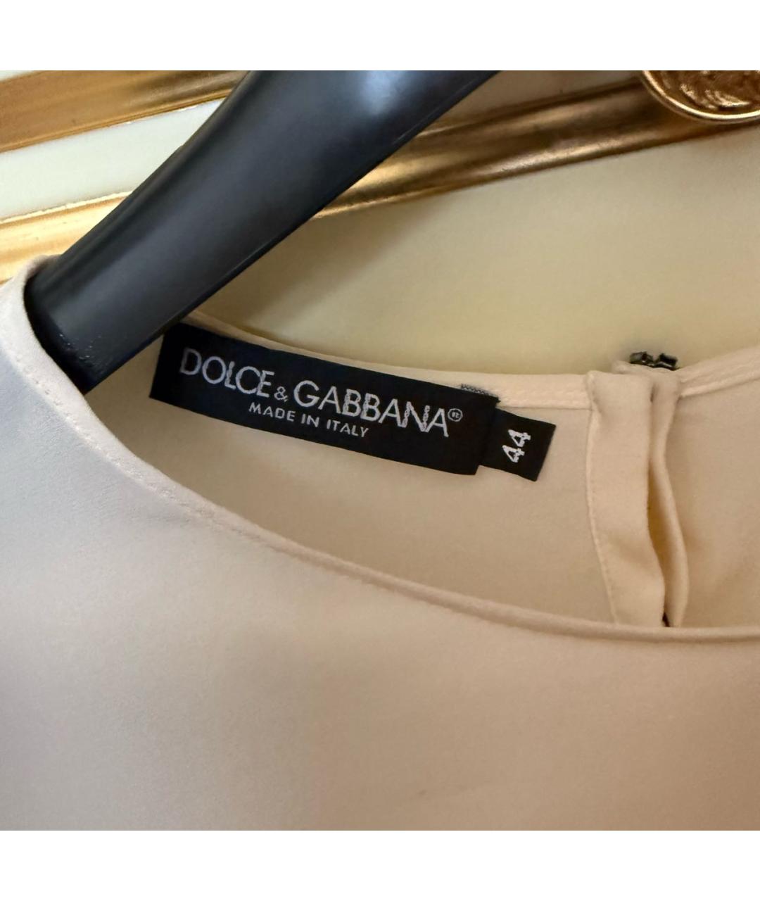 DOLCE&GABBANA Белая шелковая блузы, фото 4