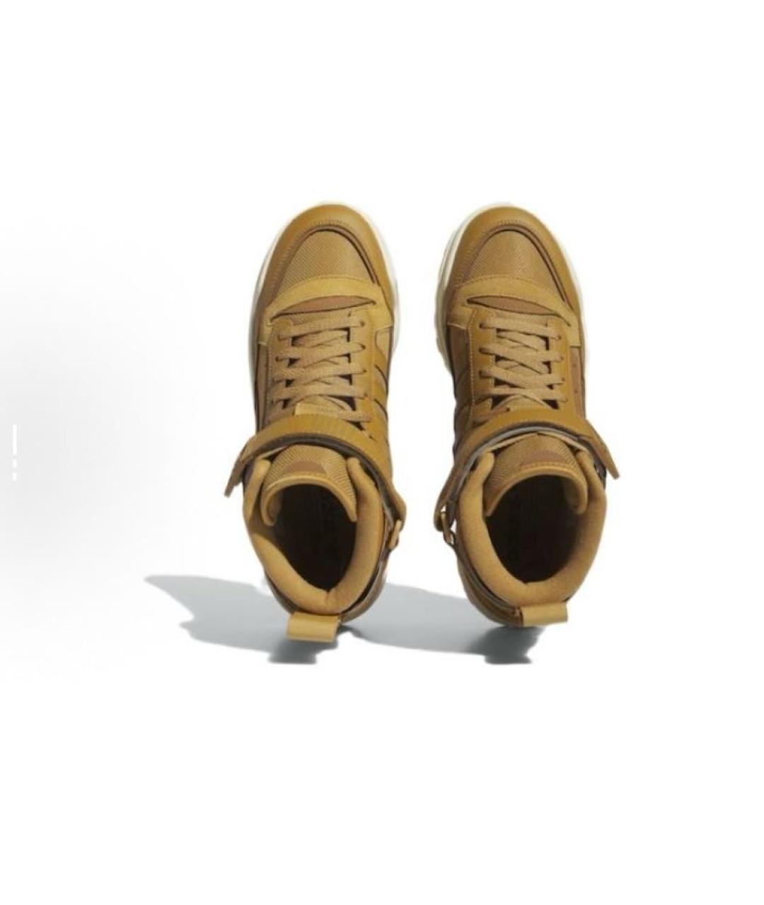 ADIDAS Оранжевое кожаные высокие кроссовки / кеды, фото 5