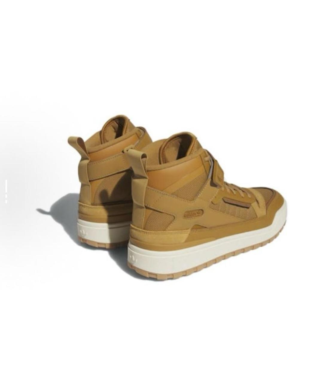 ADIDAS Оранжевое кожаные высокие кроссовки / кеды, фото 4