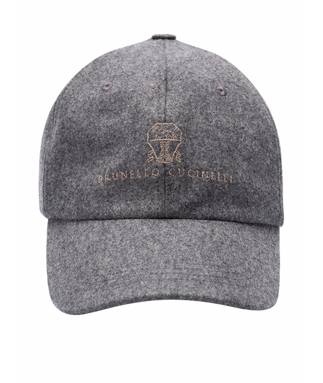 BRUNELLO CUCINELLI Серая шерстяная кепка/бейсболка, фото 1