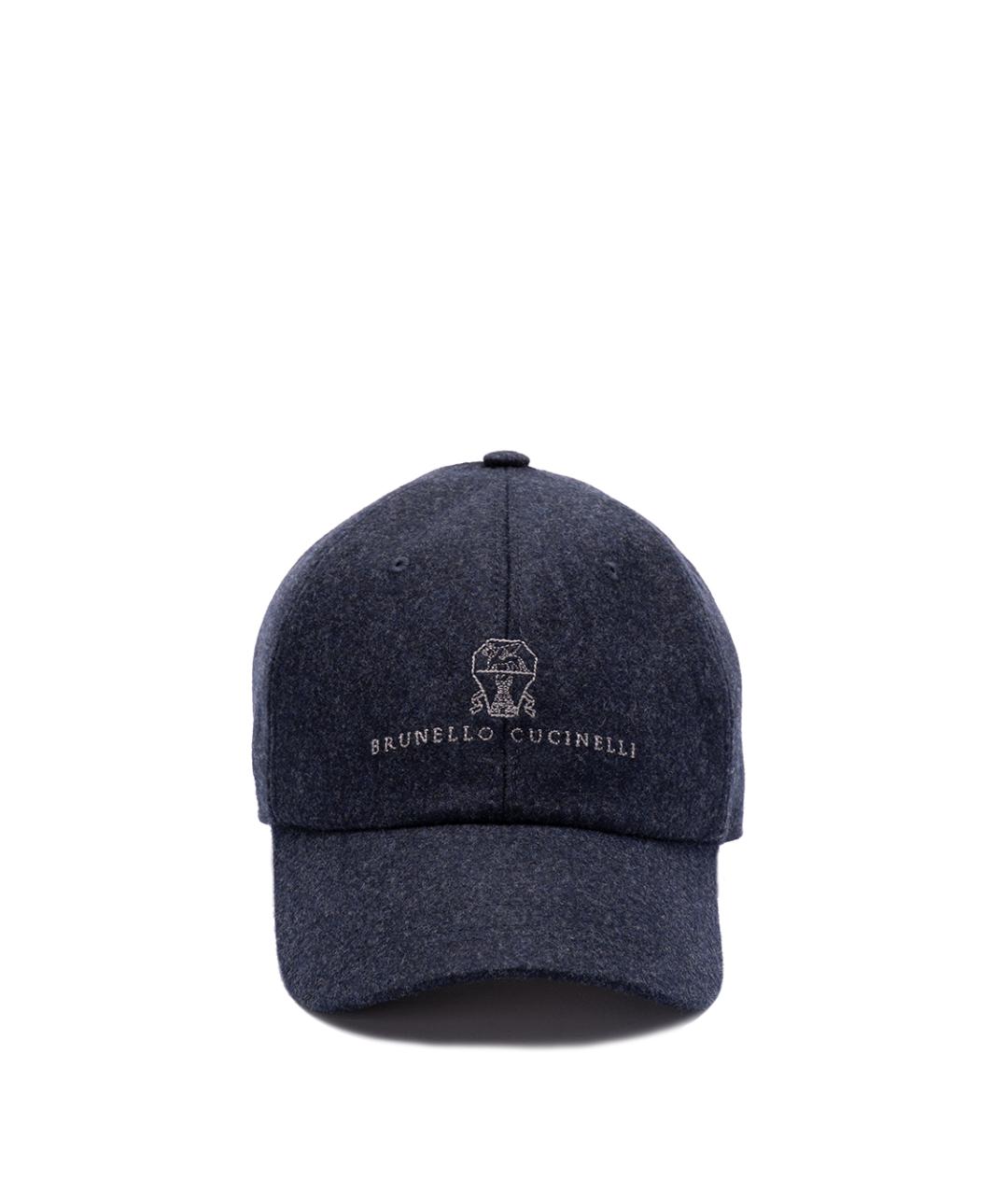 BRUNELLO CUCINELLI Синяя шерстяная кепка/бейсболка, фото 1
