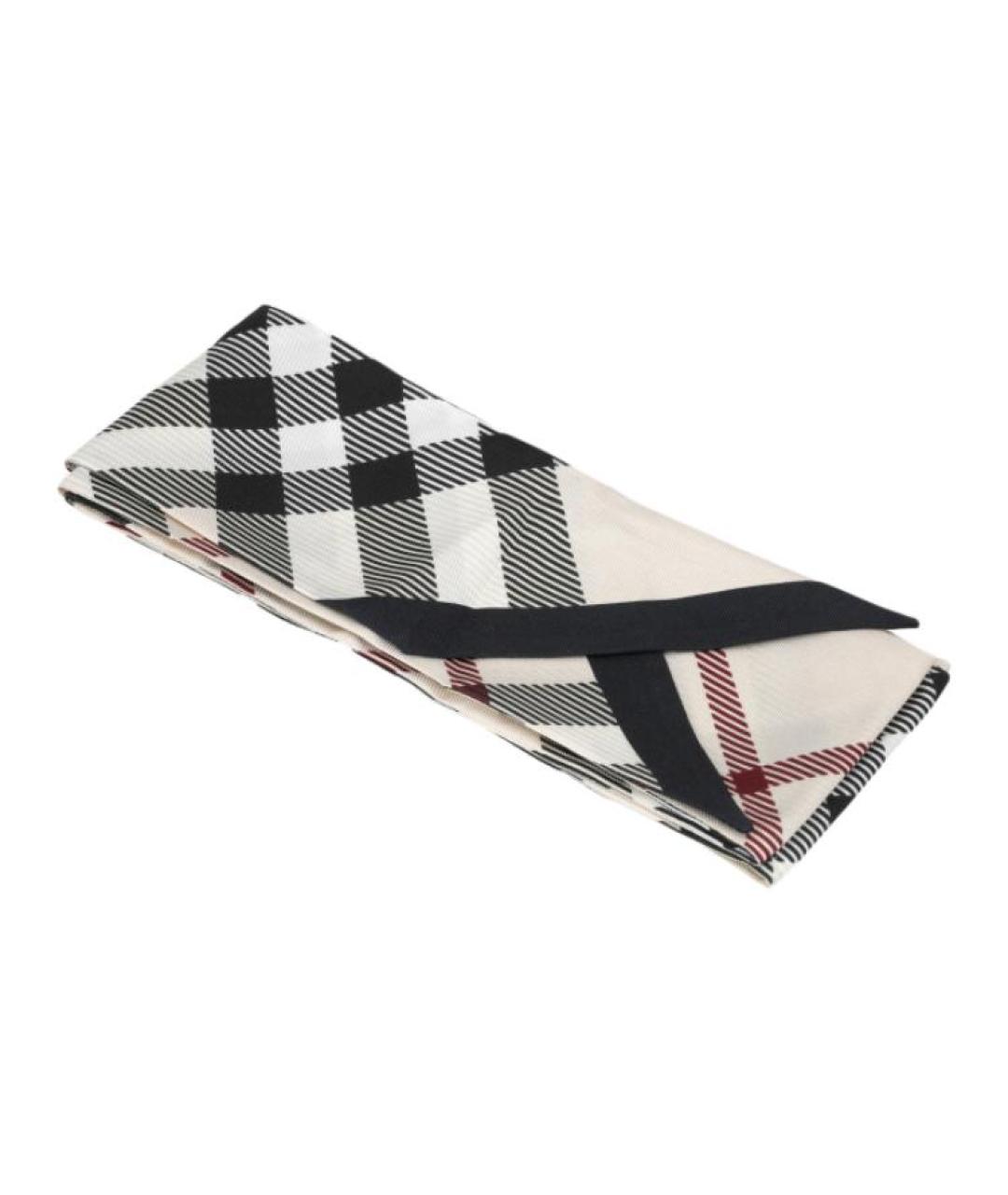 BURBERRY Бежевый шелковый шарф, фото 2