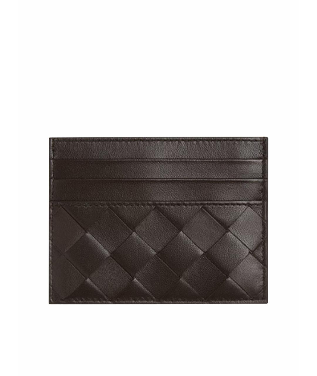 BOTTEGA VENETA Коричневый кожаный кардхолдер, фото 1