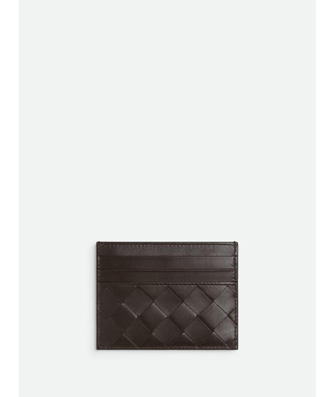 BOTTEGA VENETA Коричневый кожаный кардхолдер, фото 2