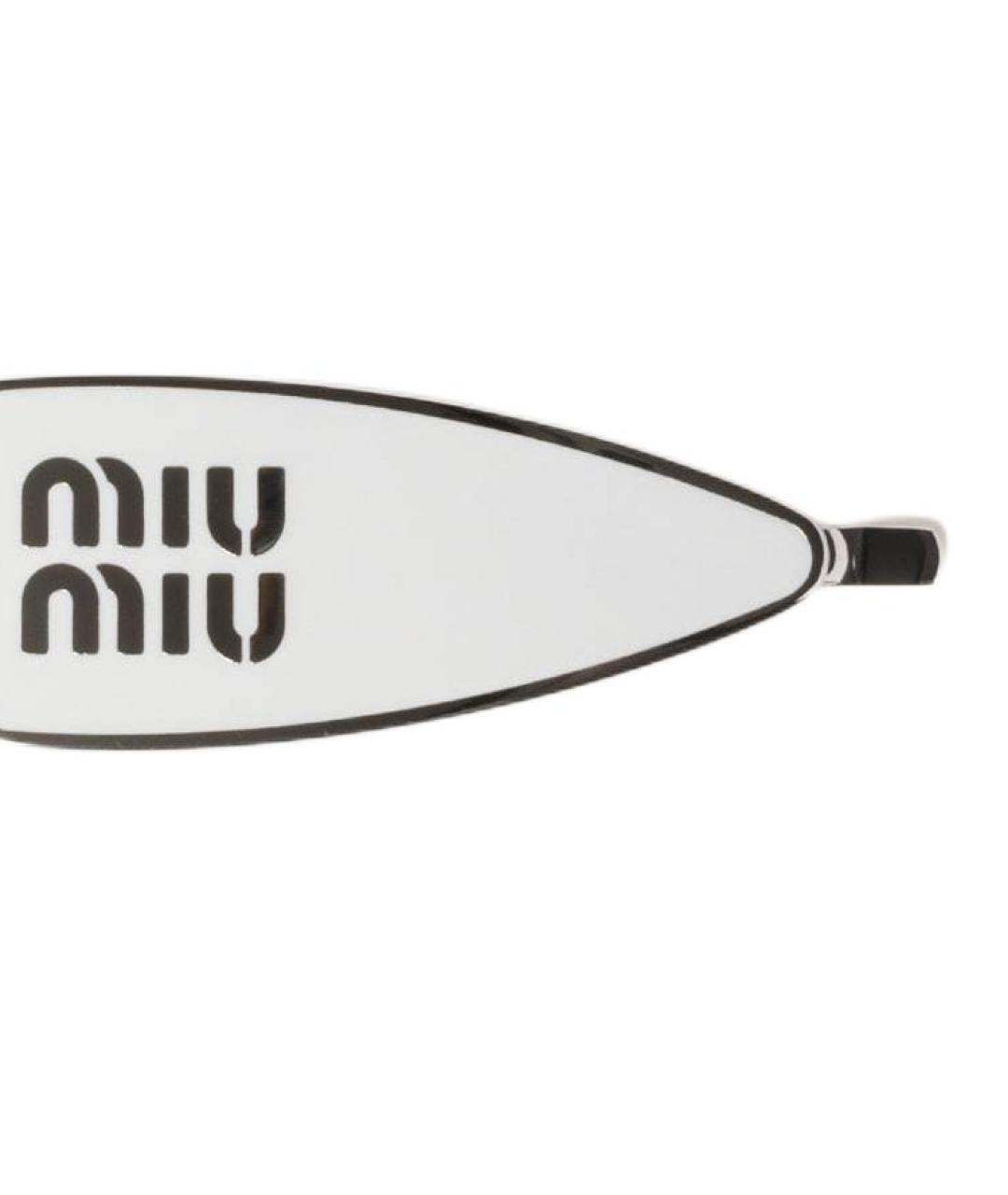 MIU MIU Белая заколка, фото 3