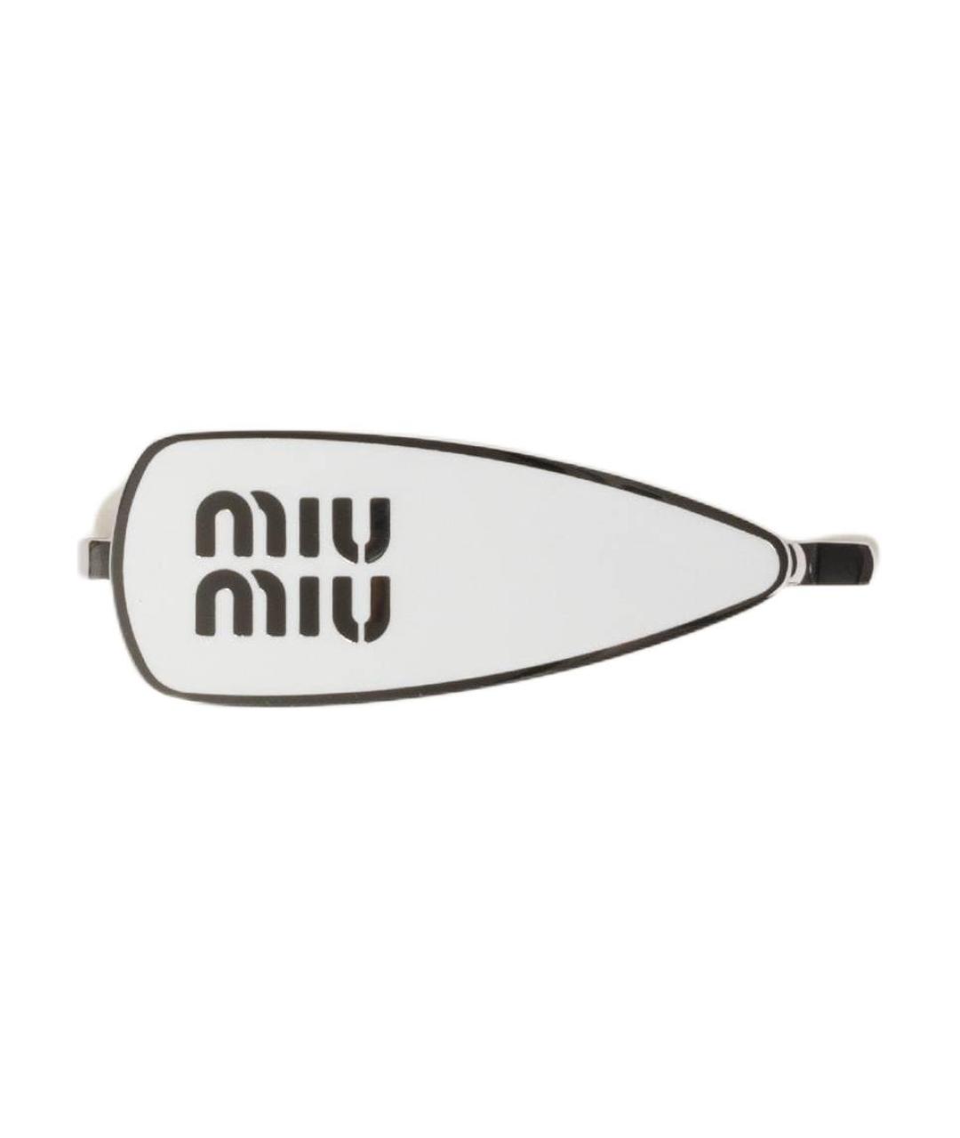 MIU MIU Белая заколка, фото 1