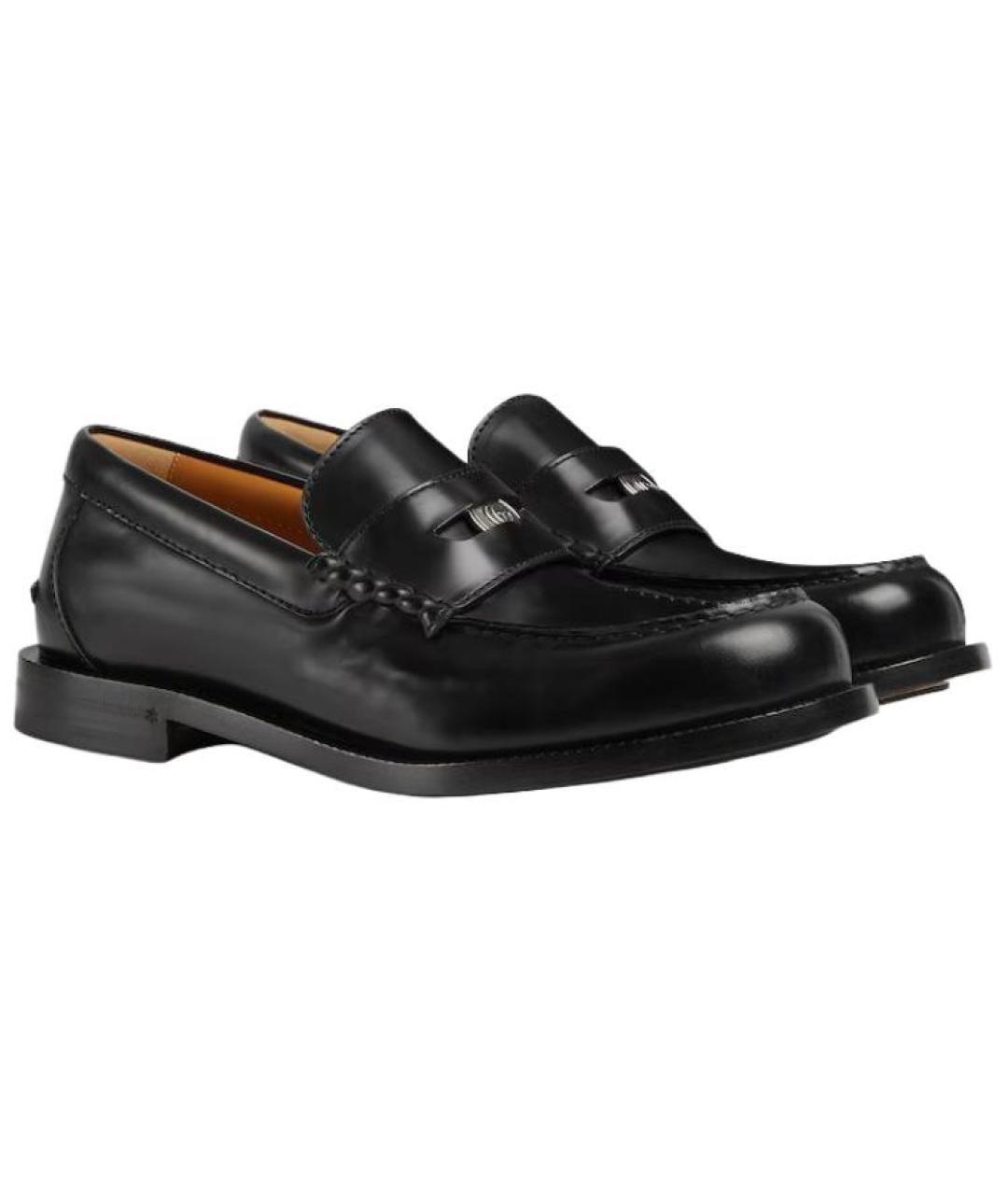 GUCCI Черные кожаные лоферы, фото 3