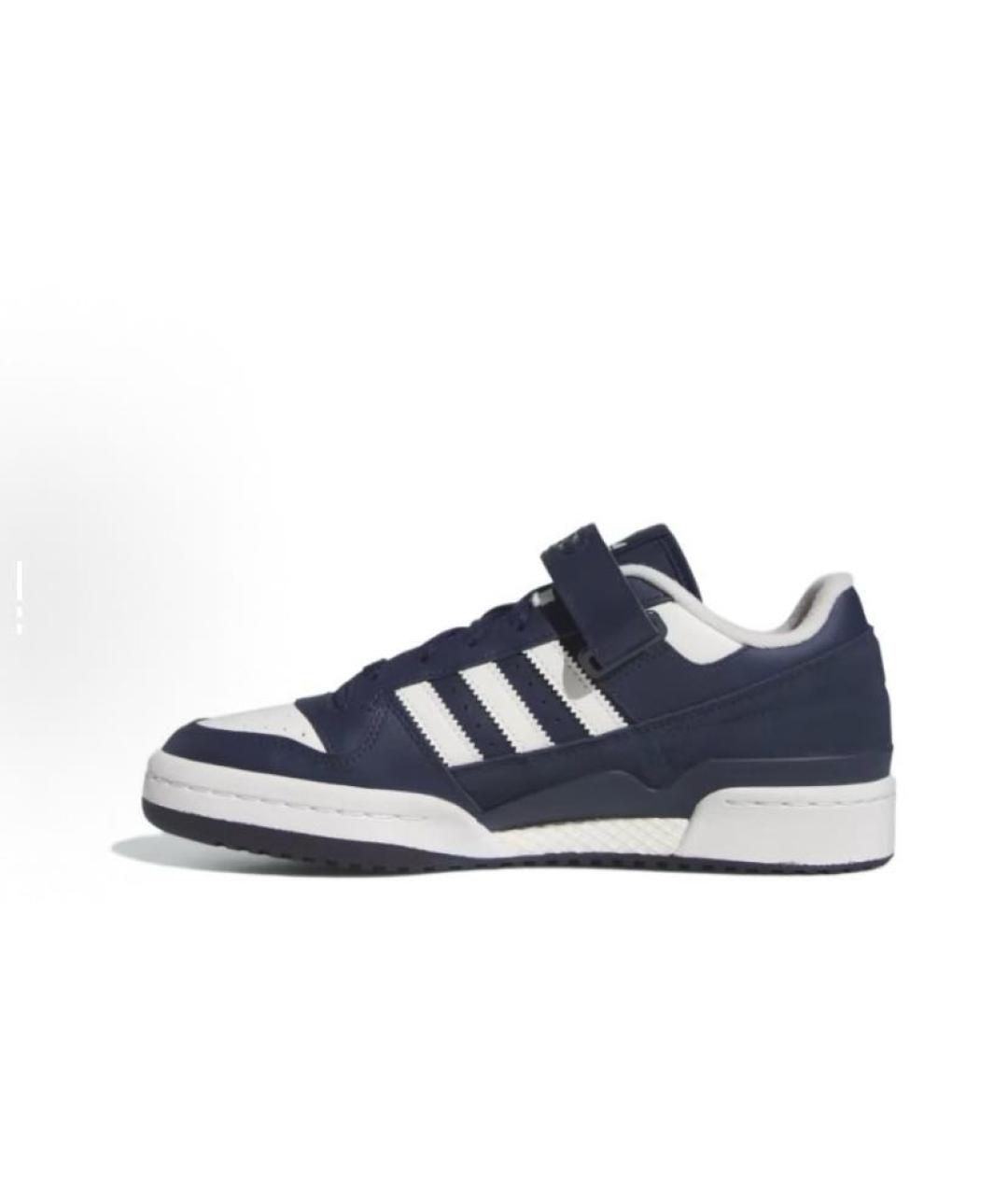 ADIDAS Темно-синие кожаные низкие кроссовки / кеды, фото 3