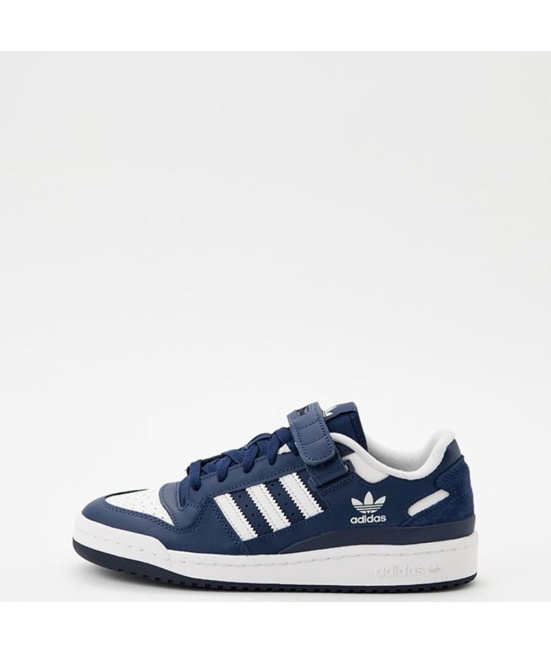 ADIDAS Темно-синие кожаные низкие кроссовки / кеды, фото 2