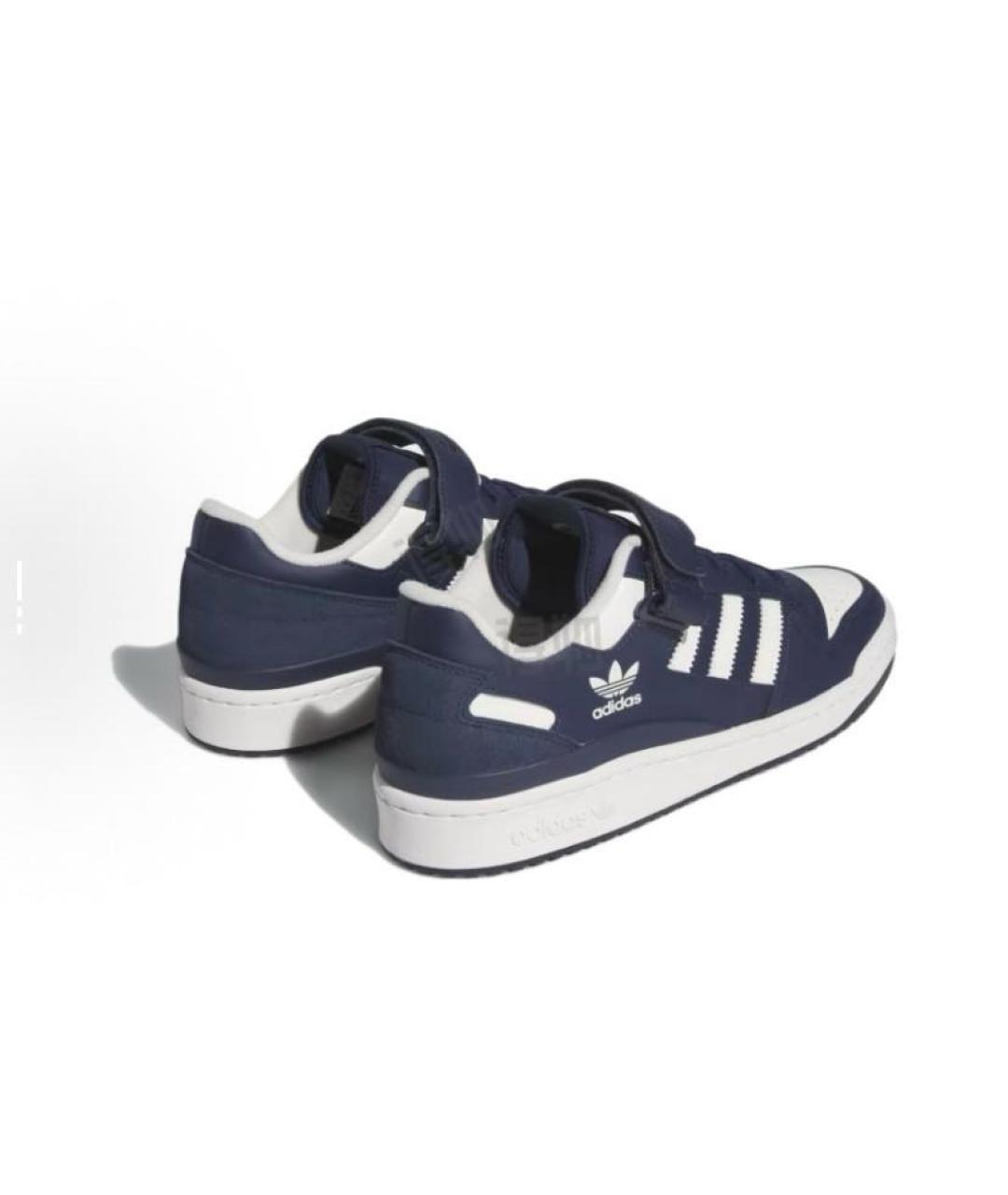 ADIDAS Темно-синие кожаные низкие кроссовки / кеды, фото 4