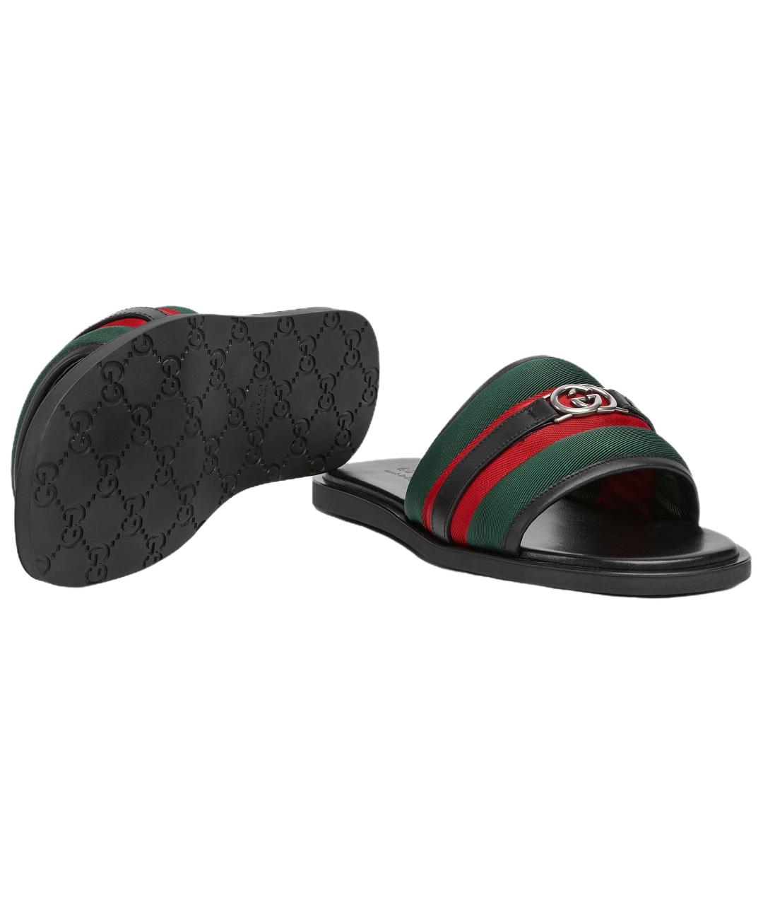 GUCCI Черные сандалии, фото 6