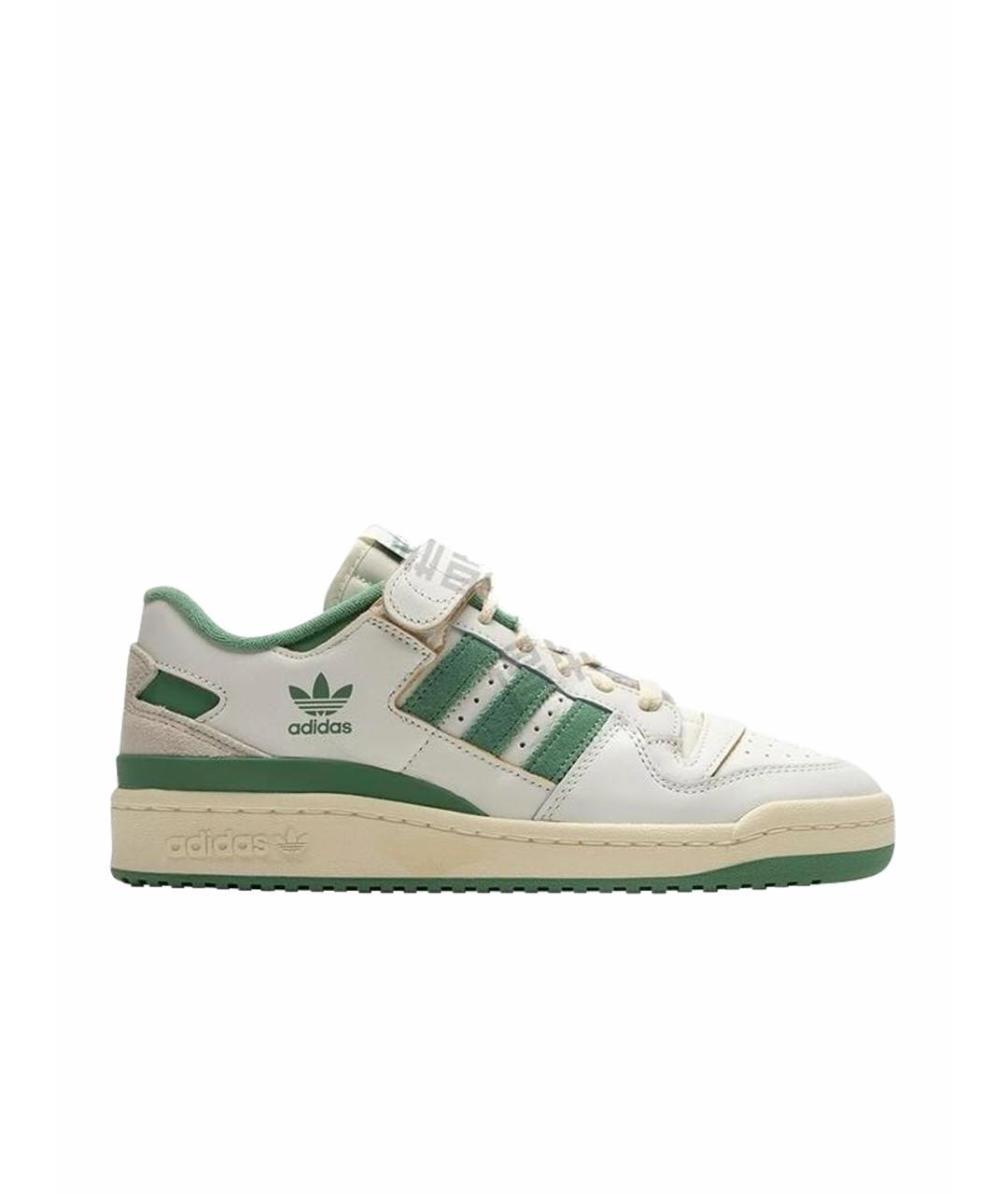 ADIDAS Бежевые кожаные низкие кроссовки / кеды, фото 1