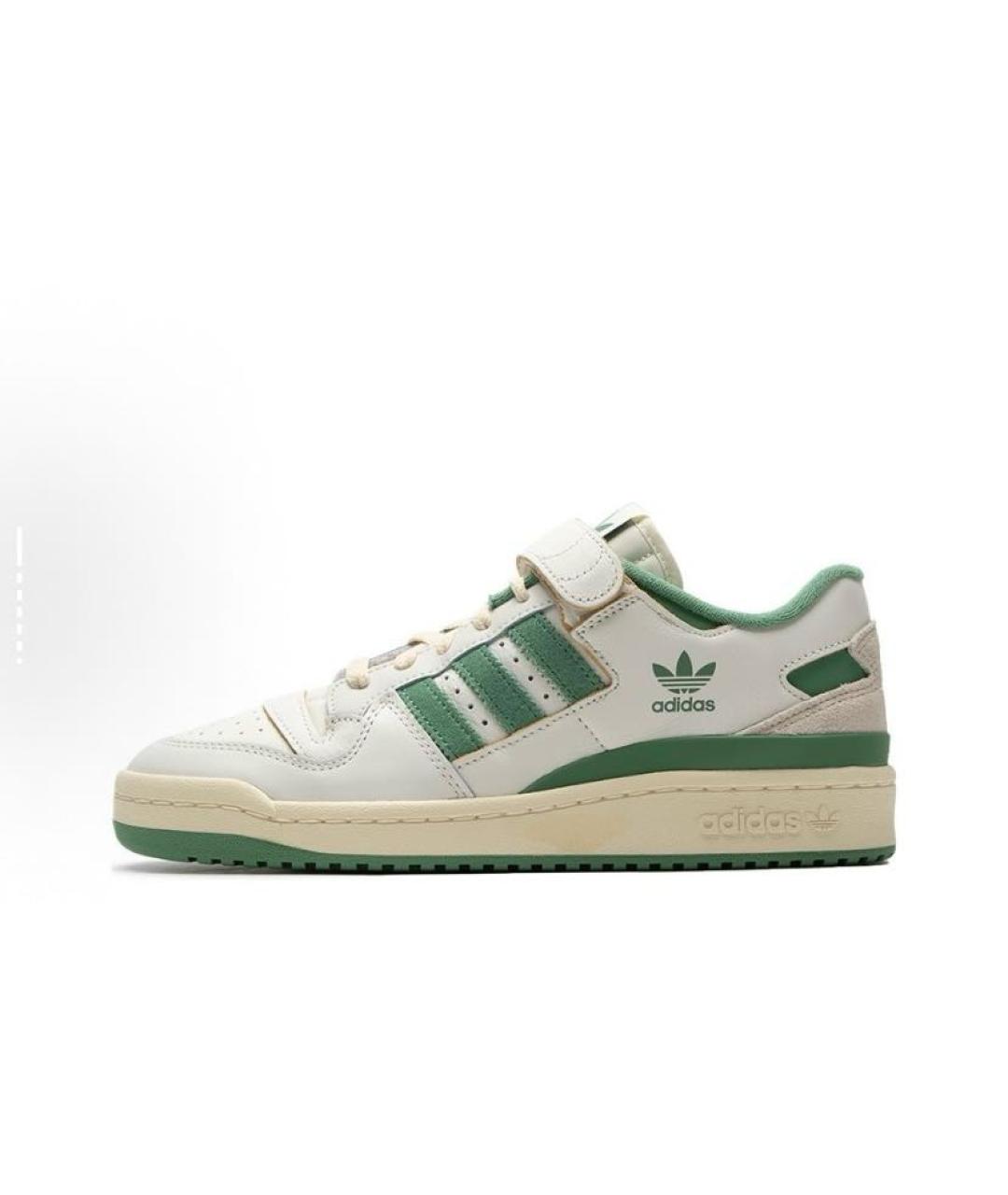ADIDAS Бежевые кожаные низкие кроссовки / кеды, фото 3