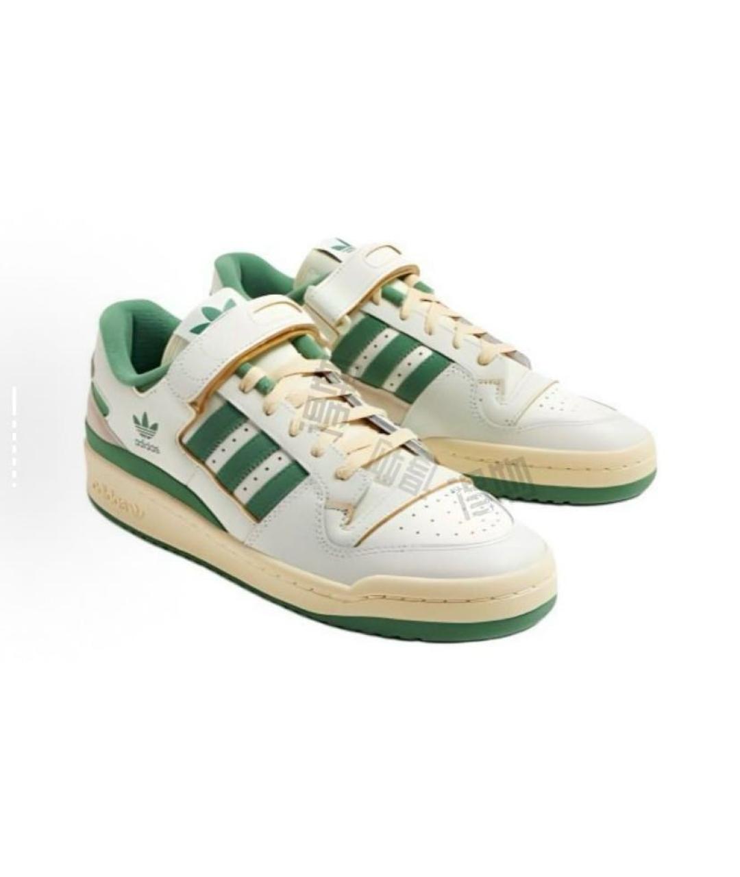 ADIDAS Бежевые кожаные низкие кроссовки / кеды, фото 4