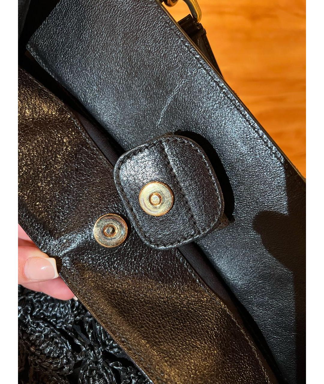 DOLCE&GABBANA Черная пелетеная сумка с короткими ручками, фото 8