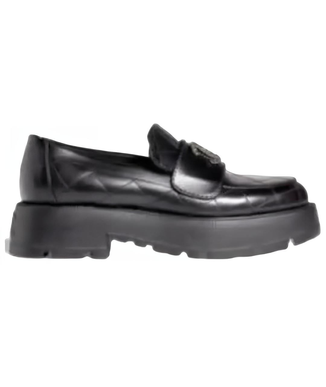 CHANEL Черные кожаные лоферы, фото 1