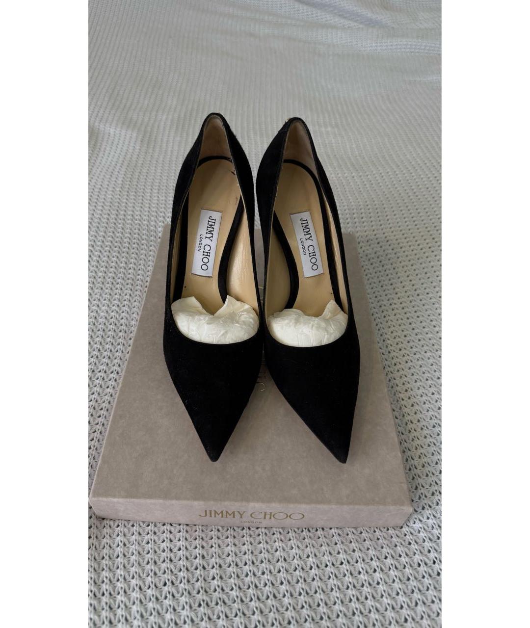 JIMMY CHOO Черные замшевые туфли, фото 2