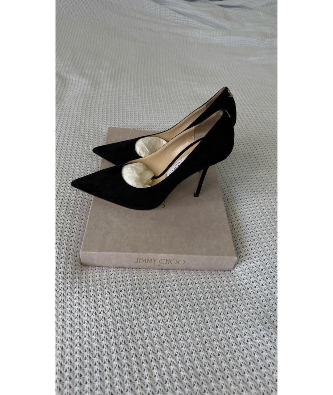 JIMMY CHOO Черные замшевые туфли, фото 3
