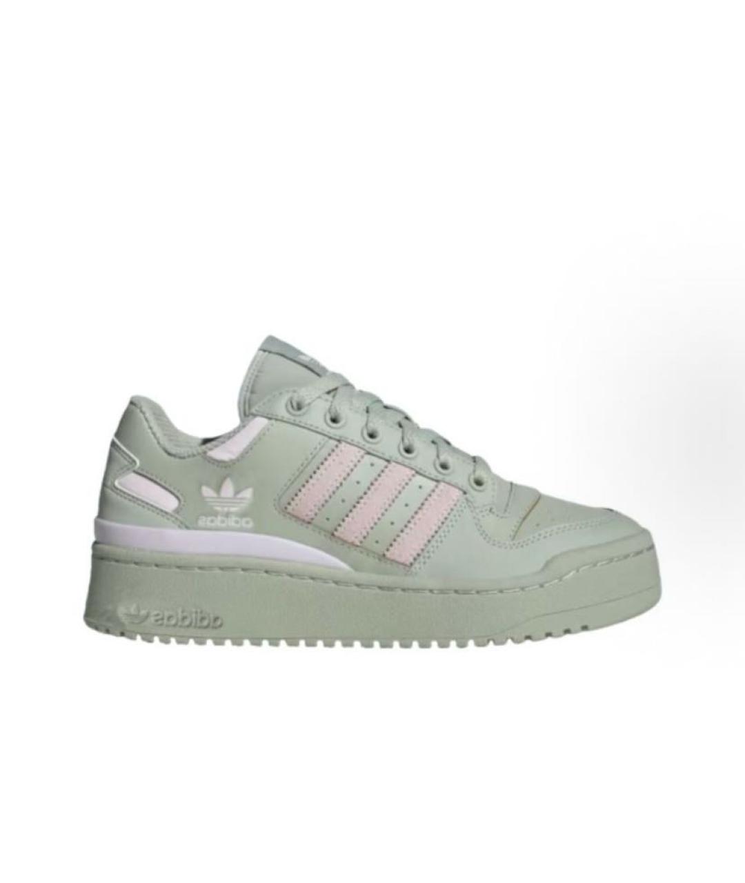 ADIDAS Зеленые кожаные низкие кроссовки / кеды, фото 7